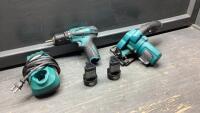 MAKITA 12V 3/8&rdquo; DRILL, TRIM SAW WITH 2 BATTERIES + CHARGER