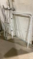 CRUTCHES AND SMALL GARMET RACK