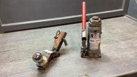 (2) ITEMS - RECEIVER BALL HITCH + 6 TON JACK