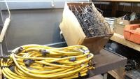 WORKLIGHT CAGES AND (2) ROLLS OF CORDS WITH SOCKETS