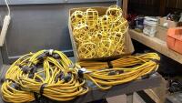 WORK LIGHT CAGES AND THE CORDS WITH BULB SOCKETS
