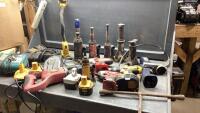 BIG BOX-DEWALT 18V DRILL, LINCOLN CORDLESS GREASE GUN(NO BATTERY), TIRE IRON,