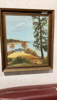 OIL PAINTING ON CANVAS - WOOD FRAME