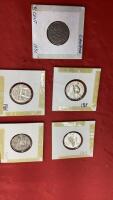 (5) CANADA NICKELS - 1931 AND (4) 1964