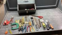 DUNLAP TOOL BOX WITH ASSORTED TOOLS
