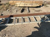 10 foot aluminum ladder with some steel tubing