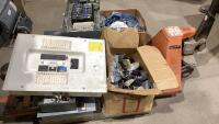 PALLET W/PANEL BOXES AND ELECTRICAL SUPPLY