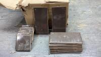 BOX OF CERAMIC TILE &ldquo;CHOCOLATE&rdquo; - SOME CUT IN PIECES