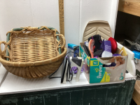 WICKER BASKET WITH PERSONAL ITEMS