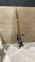 (2) FISHING RODS W/ REELS
