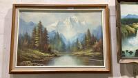 MOUNTAIN/LAKE OIL PAINTING