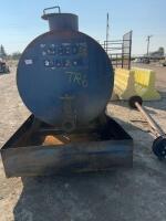 Used lube oil tank with spill tray