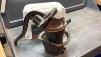 HAND WATER PUMP + STEP STOOL