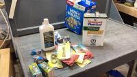 PAINT THINNER, HOUSE NUMBERS, WATER SEAL, SOME AUTOMOTIVE BULBS