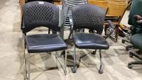 (2) OFFICE CHAIRS - ONE IS ROLLING