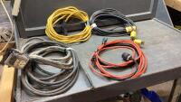 (4) EXTENSION CORDS + POWER CORD WITH OUTLET