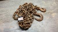 CHAIN APPROX 16&rsquo; 5/16&rdquo; WITH 2 HOOKS