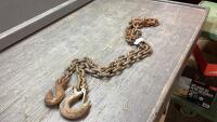 CHAIN 5/16&rdquo; APPROX 8&rsquo; WITH 2 HOOKS