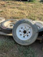 Set of three light trailer tires