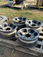 Set of four steel rims