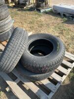 Stack of ( 3)15 inch trailer tires