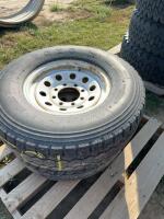 Two tires on 16 inch trailer rims