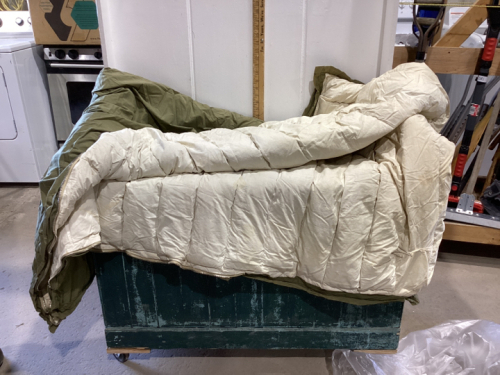 DOWN FILLED SLEEPING BAG , COTTON LINING