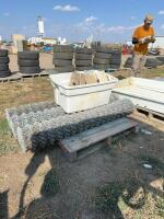 Three rolls of chain-link