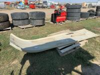 Two aluminum tandem wheel truck fenders