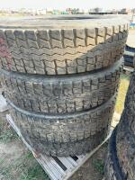 Stack of four Michelin transport tires