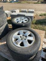 Set of 416 inch car tires on Toyota rims