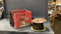 CRATE W/ CABLE, CHAIN & HD TIRE CHAIN