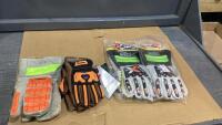 (3) PAIRS IMPACT RESISTANT GLOVES + (1) PAIR FINGER MITT - SIZE M