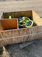 Crate of heavy chain slings