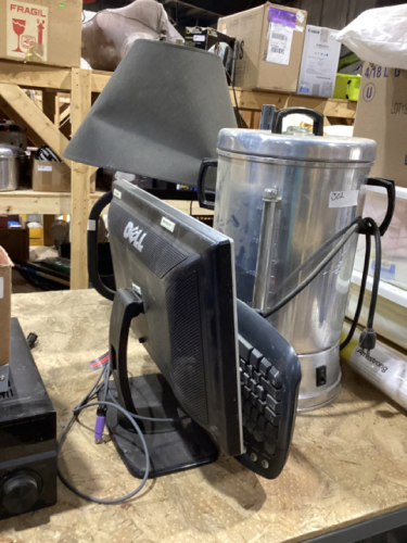 SHELF 4 - COFFEE URN, KEYBOARD, MONITOR,