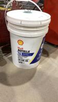 FULL PAIL OF SHELL ROTELLA SYNTHETIC OIL - 5W-40