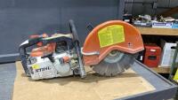 STIHL GAS CUT OFF SAW WITH CONCRETE ATTACHMENT + BLADE