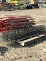 Pallet of chain-link and snow fence