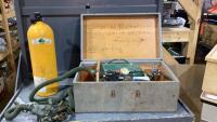 OXYGEN TANK W/ BREATHING APPARATUS IN CASE AND EXTRA TANK