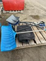 Pallet of snow shovels