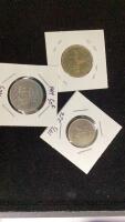 (3) CANADA COINS - 1984 50 CENTS, 1973 CENTENNIAL QUARTER, 1867-1992 $1 COIN