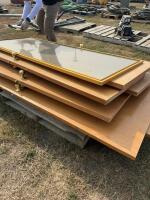 Stack of wooden doors