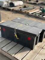 Two vinyl ATV toolboxes