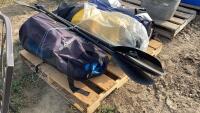 PALLET WITH (3) INFLATABLE BOAT WITH PADDLES