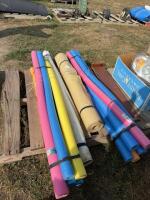 Pallet of pipe insulation and poly