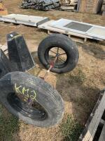 Two wheel cart axle