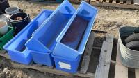(5) BLUE PLASTIC PLANTER BOXES