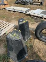 Two poly pipe stands