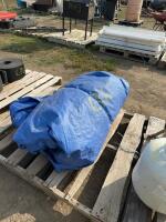 Blue poly tarp
