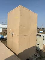 Two upright steel cabinets